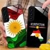 Skleněné pouzdro na mobilní telefon s vlajkou Kurdistánu pro Samsung Galaxy S26 S25 S24 S23 S22 S21 S20 Note20 Plus FE Ultra Barevný kryt