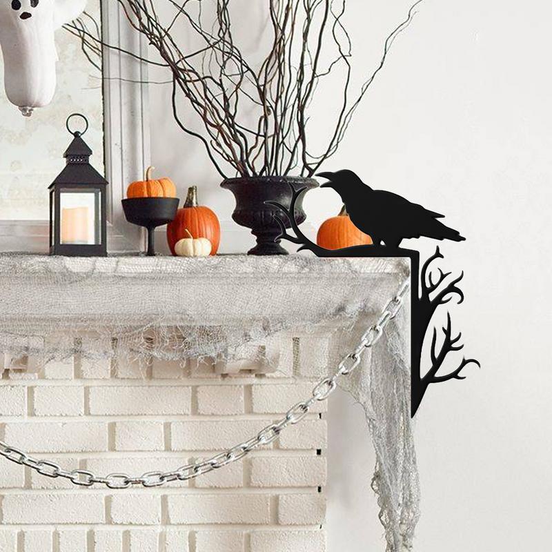 Decorations For Door Corner Door Corner Sign Metal Crow Door Topper Home Wall Decoration Elegant Waterproof Door Ornament For