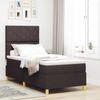 Boxspring Bed with Headboard Dark Brown 90 x 190 cm Fabric