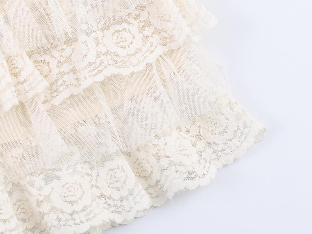 Self-Made European & American Women's Casual Lace Layered Fashion Top