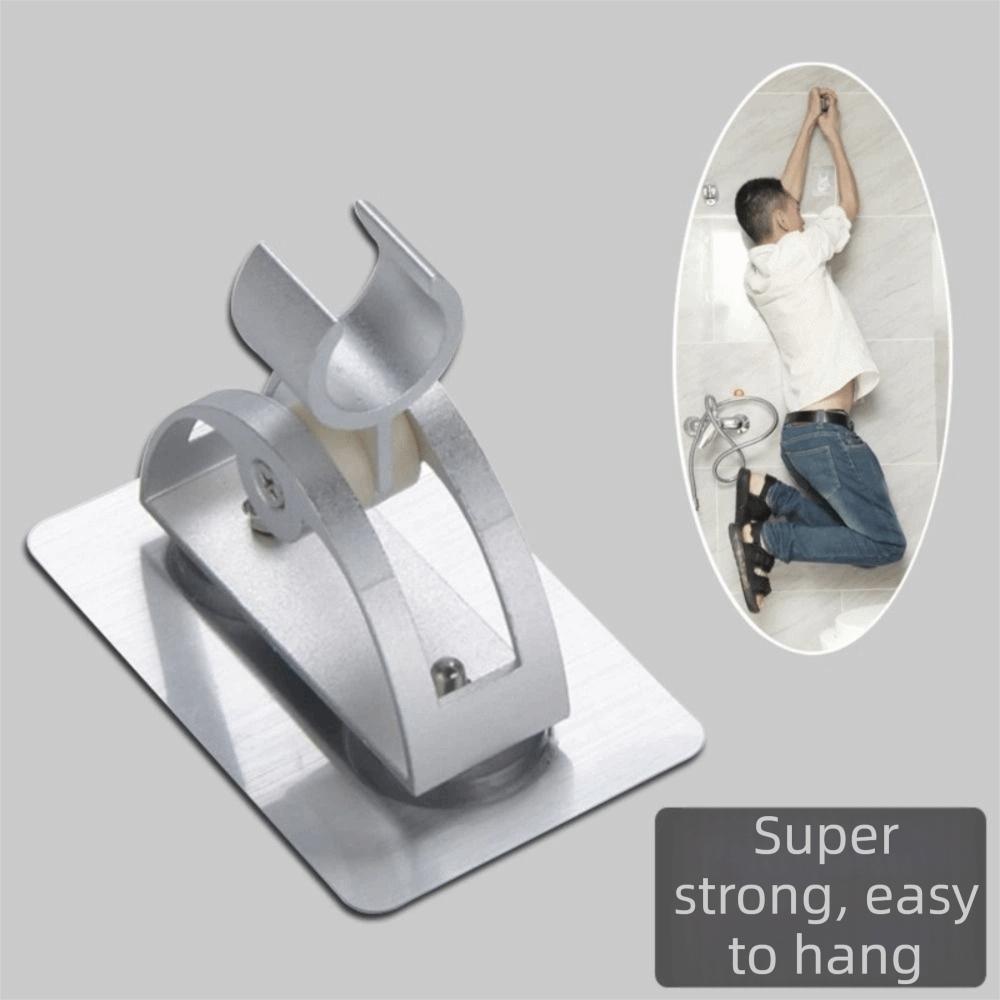 Strong Adhesive Backing Punch-Free Shower Head Bracket Handheld Sprayer Holder  Shower Upgrades