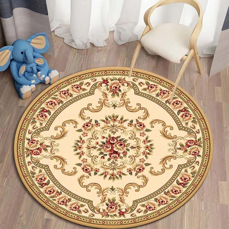 Round Persian Round Mat Round Carpet Bathroom Mat Home Decor Living Room Kitchen Rug Rugs for Bedroom Gift