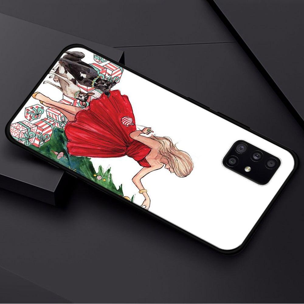 Phone Case For Samsung Galaxy A52s A73 A72 A53 A33 A32 A13 A02s A21s A12 A31 A91 A51 A71 A41 A23 A11 Christmas Tree Girl Gift