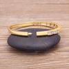 Nidin Trendy Brand Women Girls Cuff Charm Bangles Trendy Copper Zircon Belt Design Fashion Wedding Party New Year Jewelry Gift