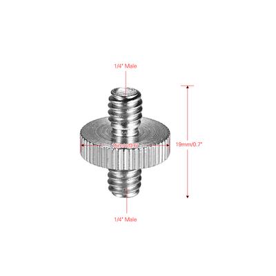 5pcs Standard 1 4  20 Male To 1 4  20 Male Threaded Screw Adapter Tripod Mounting Thread Screw Converter for Camera