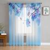 Flower Pure Orchid Water Surface Window Curtains Living Room Tulle Curtains Kitchen Decor Kids Room Curtain Window Treatment