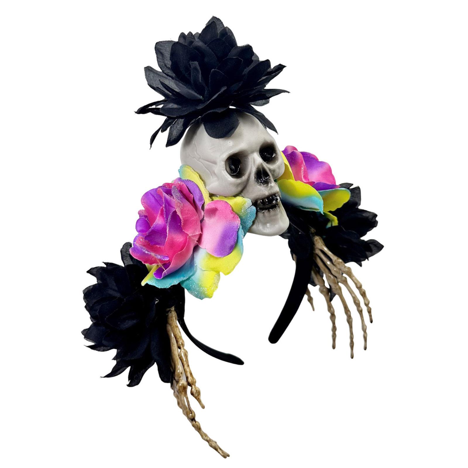 

Skeleton Hand Skull Hairhoop Cosplay Costume Headpiece For Kids And Adult Costume Accessories Halloween Party Supply C