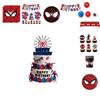 Spiderman Themen Geburtstagsparty Zubehör Set Rote Masken Pappteller Becher Servietten Und Besteck