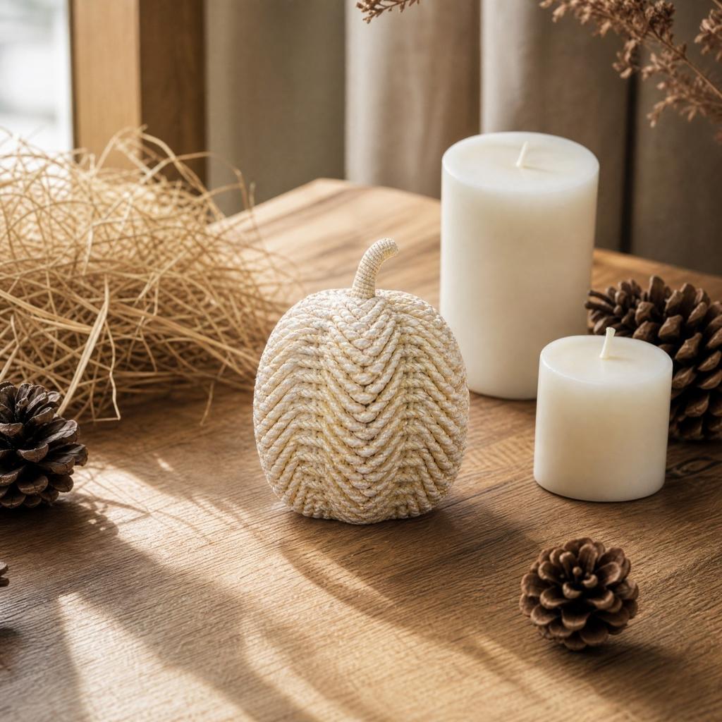 Faux Wicker Pumpkin Halloween Decorations Centerpiece and Fall Home