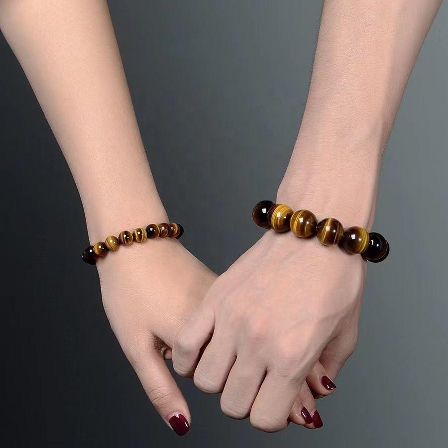 Nieuwe Hete Verkoop Hoge Kwaliteit Klassiek 10 mm Tijgeroog Steen Kralen Elastisch Natuursteen Armband Cadeau voor Vrouwen en Mannen