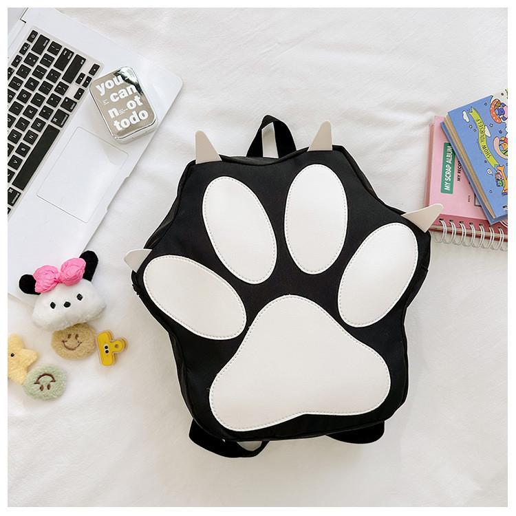 Adorable Cat Paw Design Cartoon Student Backpack For Kids In Sweet Colors And Styles