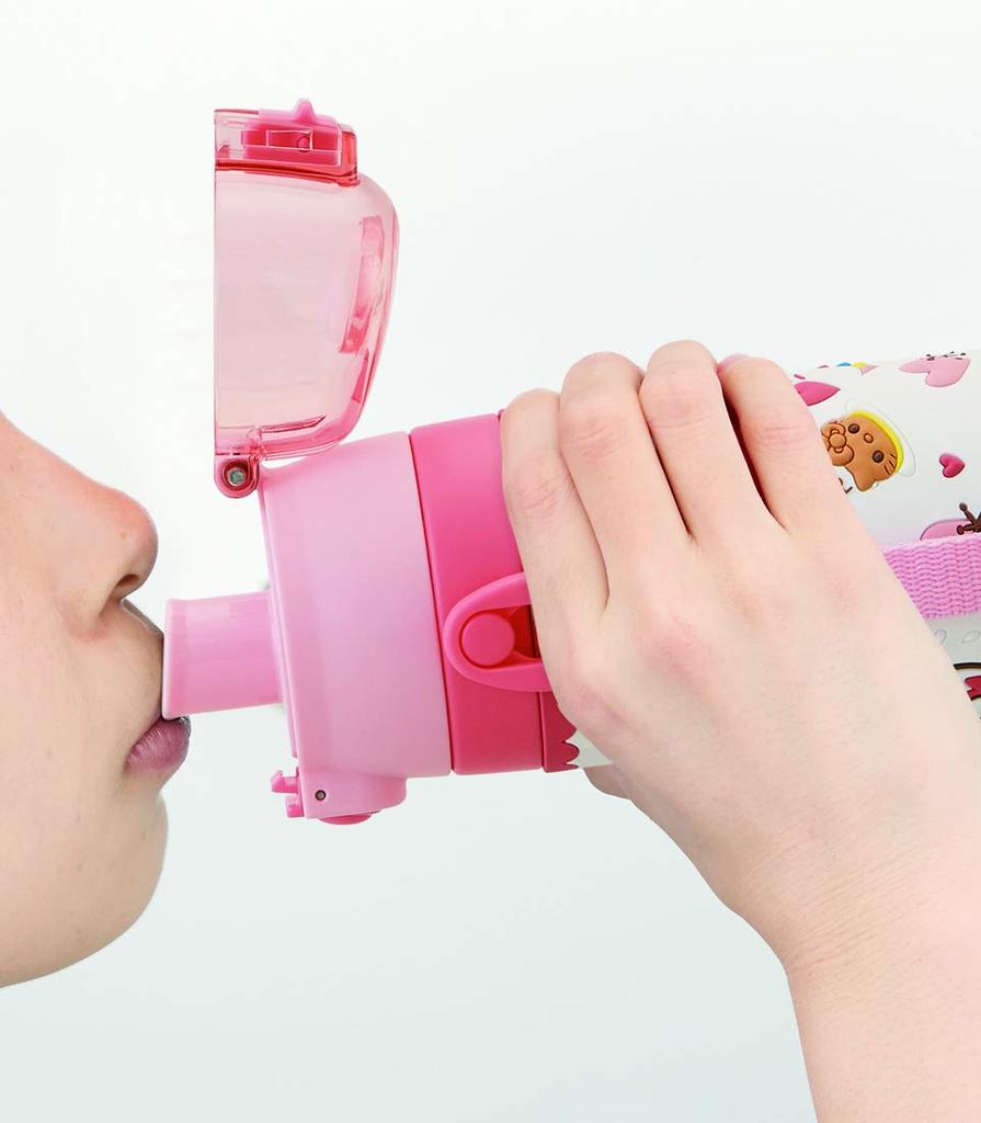 Skater Stainless Steel Water Direct Snack Lightweight For Cold Storage Sanrio 3D Print Water Sports Water Bottle Children's Bottle, Drinking, 480ml,