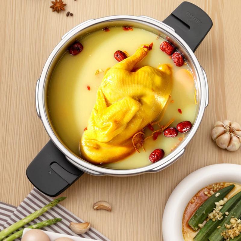 304 Edelstahl Schnellkochtopf Mini-Drucktopf Outdoor Schnellkochtopf für Induktions-Keramikherd Gasheizung