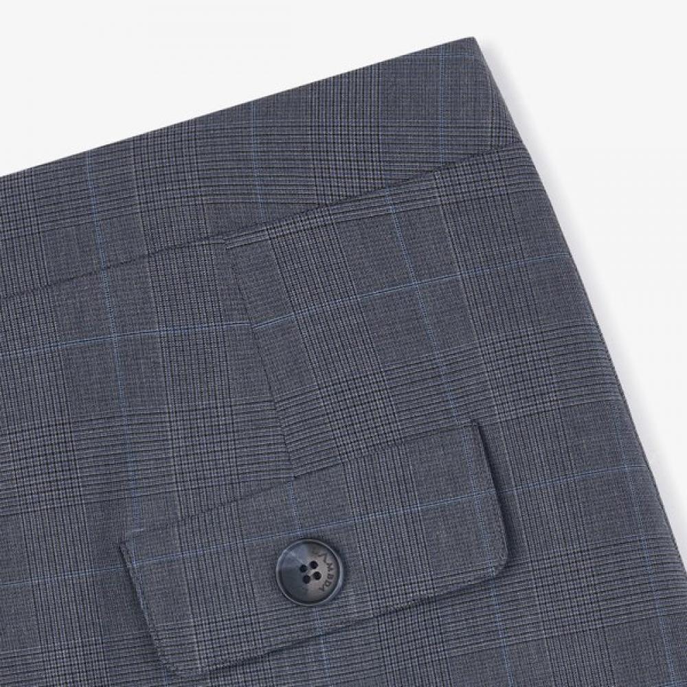 Lambda Women S Glen Check Slim Line Skirt Oxford Blue 26313