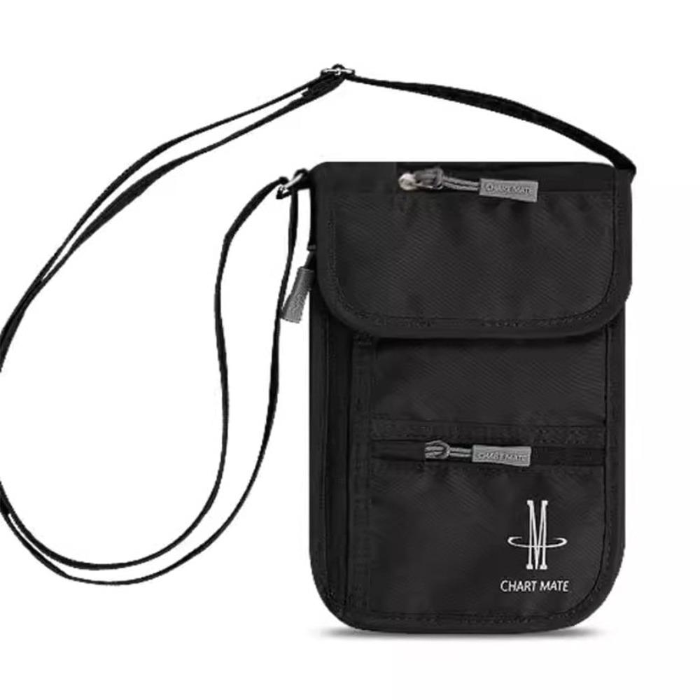 

Portable Nylon RFID Passport ID Bag Waterproof Multi-Functional ID Credit Card Holder Neck Wallet Women