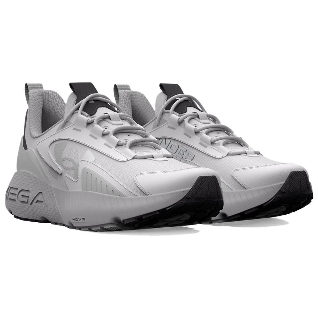 Under Armour HOVR Mega 2 MVMNT Running Shoes Halo Grey Mod Grey Metallic Silver Men 3026629-103