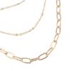 Fashion copper beads geometric metal versatile accessories women, multi-layer simple thin chain personalized necklace