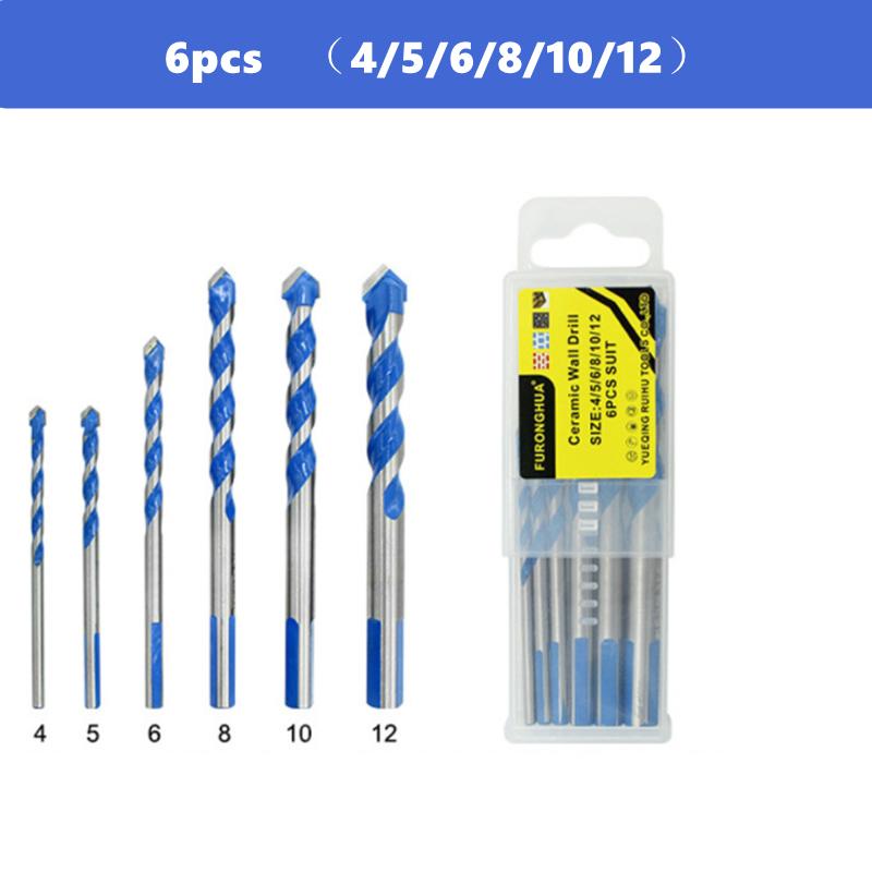 Carbide Multi-function Drill Bit 3 4 5 6 8 10 12mm Ceramic Tile Iron Sheet Glass Wall Tapper Triangle Drill Set