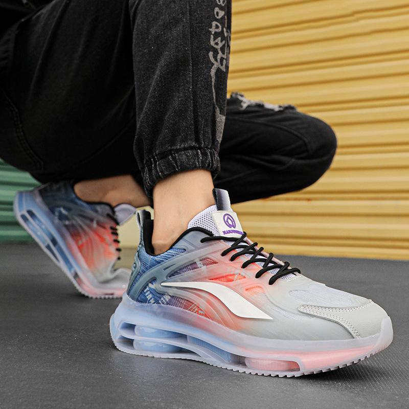 Men's shoes breathable mesh casual sports shoes men's thick-soled heightening air cushion dad trendy shoes