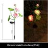 Solar Garden Light Lotus Lawn Light Outdoor Garden Balcony Courtyard Villa Landscape Ambience Decorative Floor Insert Light