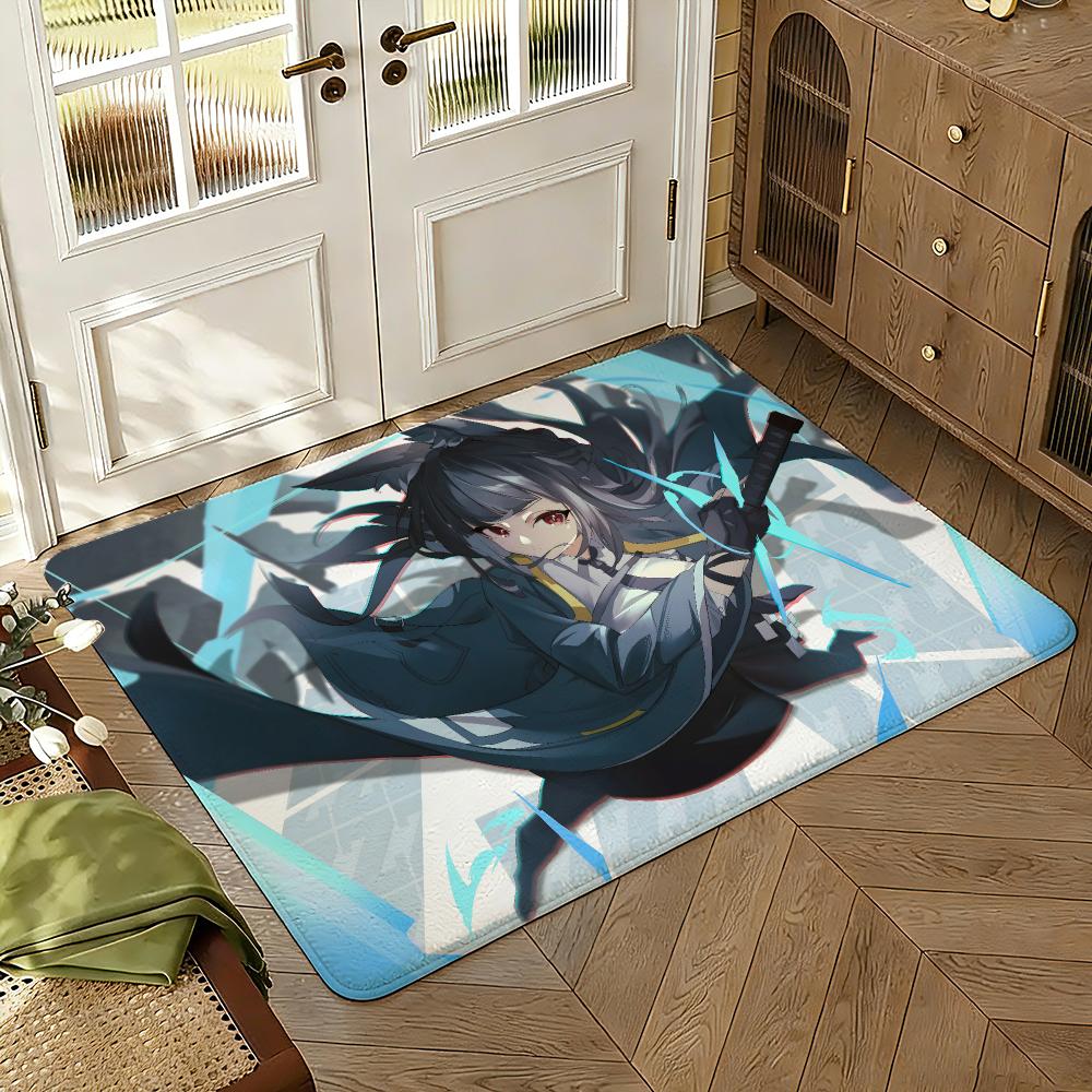 Hoshimi Miyabi Floor Mat Soft Thickened Absorbent Non-Slip Bedroom Living Room Door Mat Home Decor Flannel Rugs