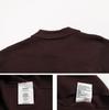 AMI New Polo Collar Knitted Sweater Jacquard Couple Wool Sweater Classic Small White Heart Embroidery