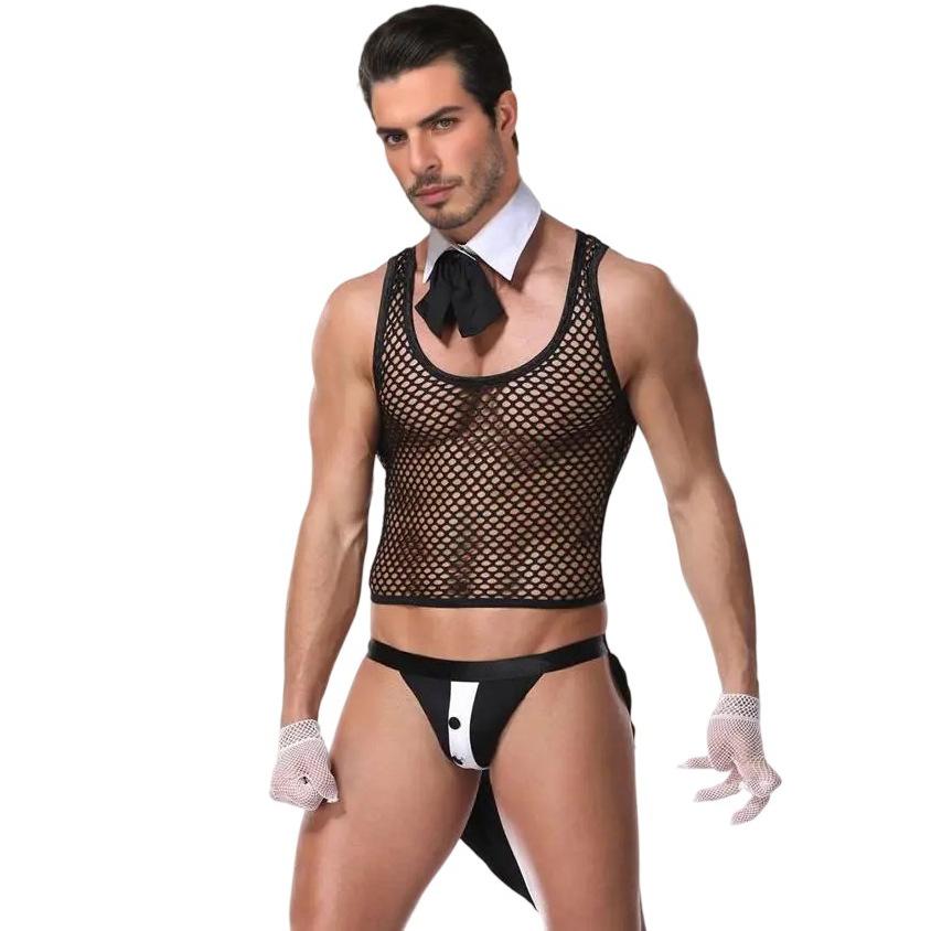 Men's sex underwear, game bunny girl COS clothing, men's role-playing rabbit sex uniform suit