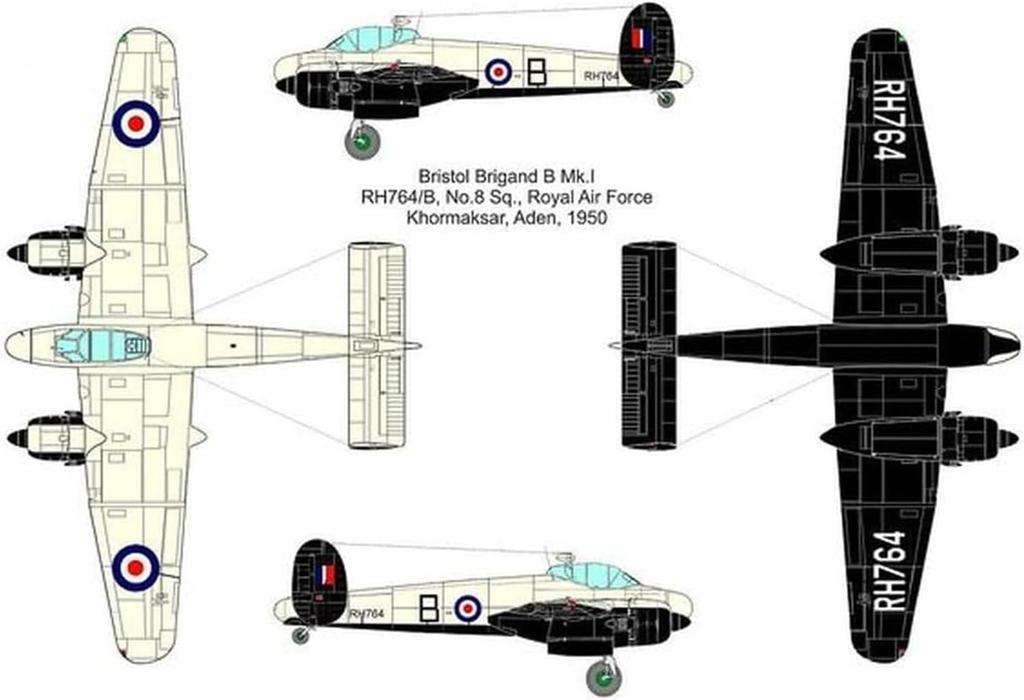 VALOM British Bristol Brigand 8th Plastic Model Kit CV14433 1/144 B.Mk.1 Twin-Engine Bomber, Squadron,