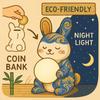 Rabbit Piggy Bank Drawing Craft Polling Art At Animal Indirect Making Pink Lamp, Kit, Kit, Handmade, Home, Lamp, Lighting, Kids, Toy, Boys, Girls,