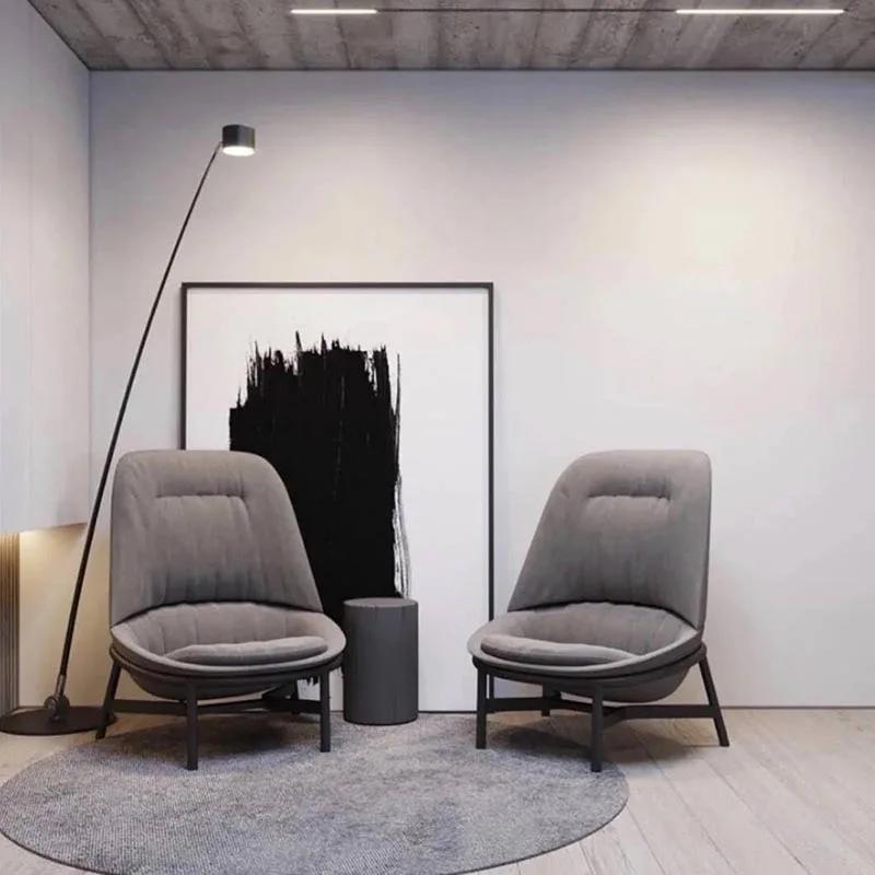 Minimalist Long Pole Led Floor Lamp for Living Room Home Decor Sofa Corner Bedroom Bedside Black Standing Fishing Light