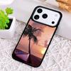 Palm Tree Boat Sunset Shockproof Phone Case for iPhone 17 Air 16e 15 11 12 14 13 Pro Max Cover Coque