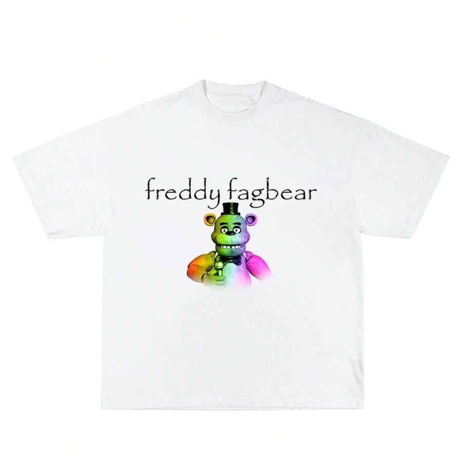 Funny Freddy Bear Unisex T-Shirt – FNAF Meme Design For Game Fans M