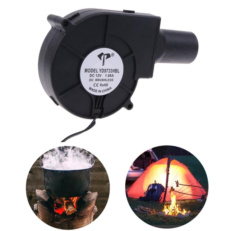 Outdoor BBQ Fan Air Blower 12V 1.88A Air Flow Electric BBQ Fan Outdoor Cooking Camping Hiking Picnic Tools Accessories