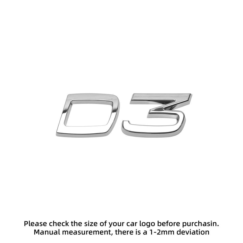 3D ABS Buchstaben Aufkleber für Für Volvo D2 D3 D4 D5 D6 D7 D8 Auto Heckklappe Heckklappe Seitenkotflügel Abzeichen Emblem Aufkleber Dekoration