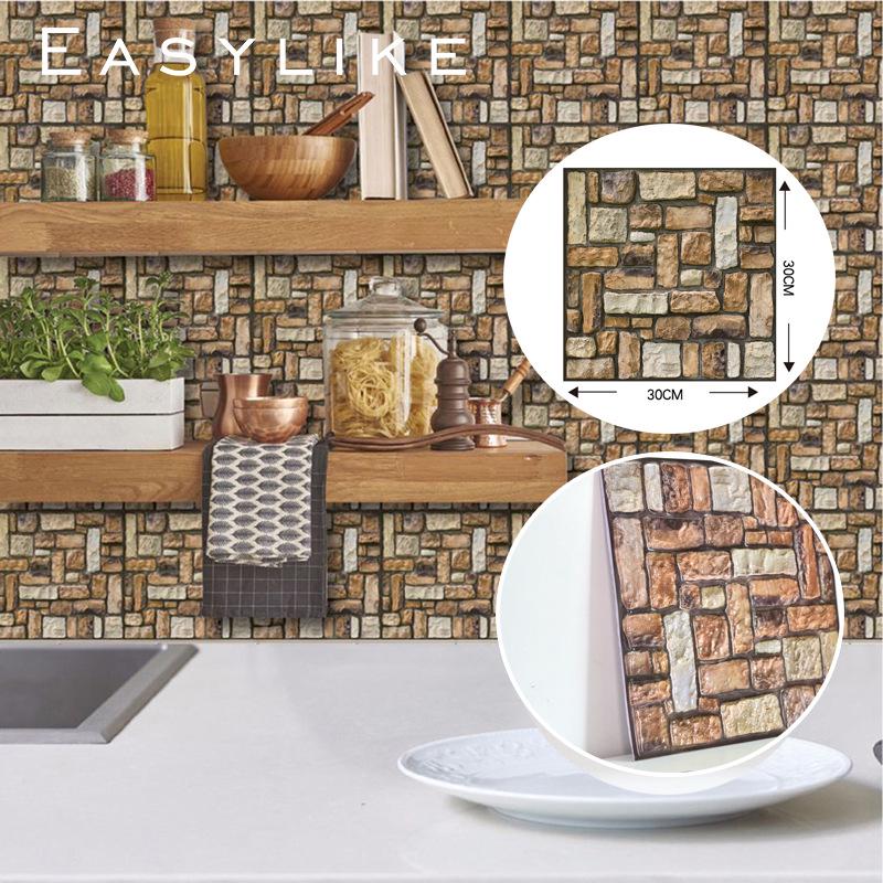 

3D Самоклеючі Водонепроникні ПВХ Наклейки на Стіни для Ремонту та Декорування