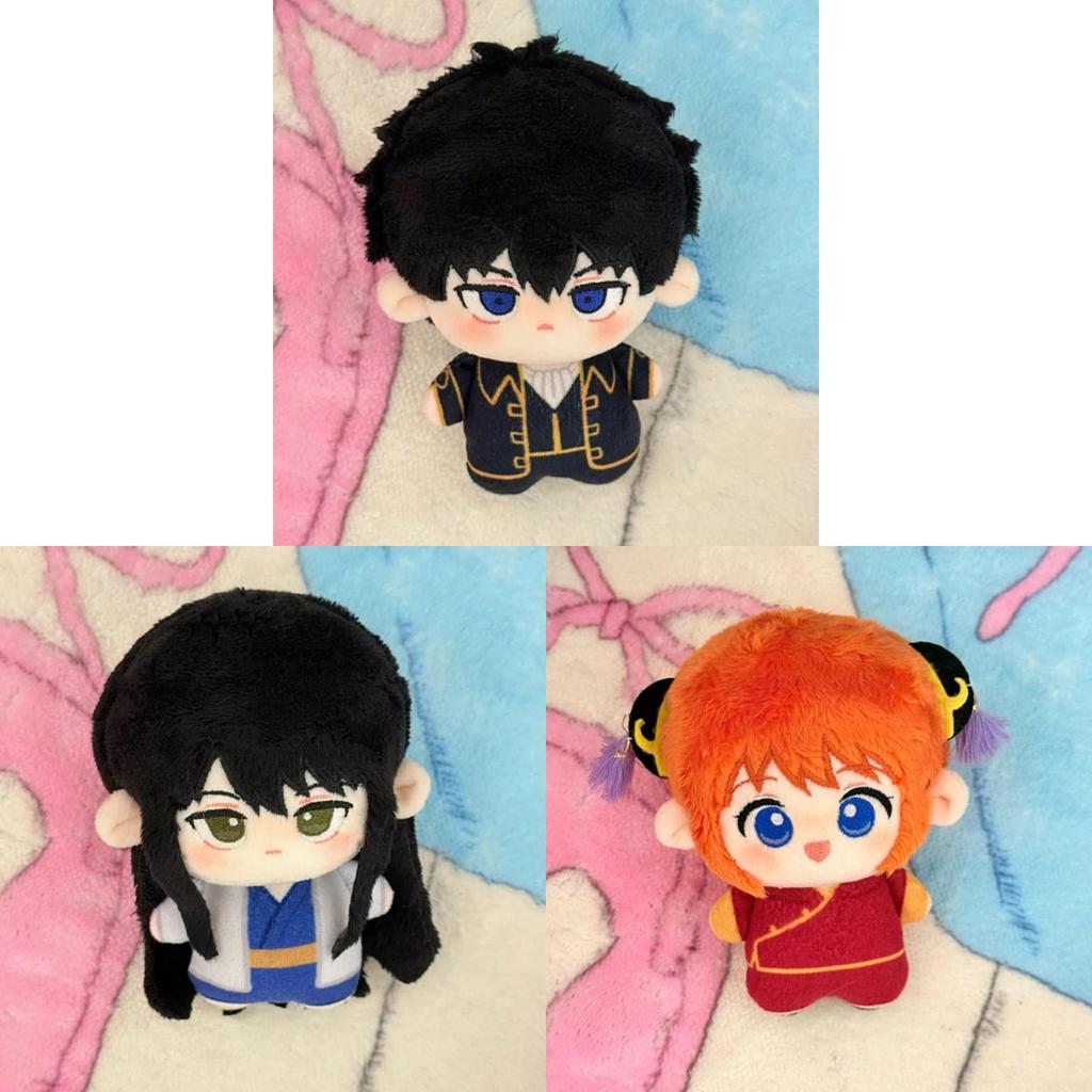 Gintama Katsura Kotarou Sakata Gintoki Plush Keychain 10cm Cartoon Collectible Toy For Fans
