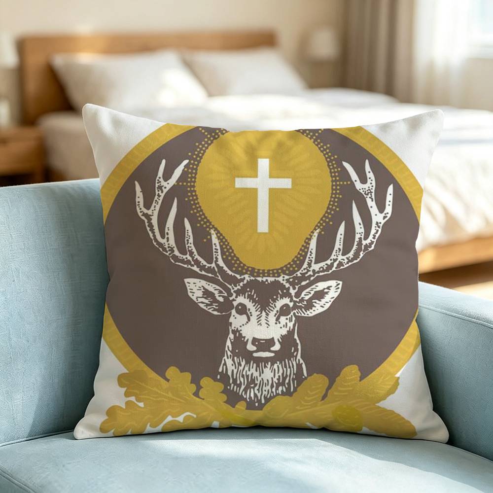Jagermeister-R Logo-O Pillow Case Square Double-Sided Sofa Cushion Cover Bedroom Bedside Pillow Gift