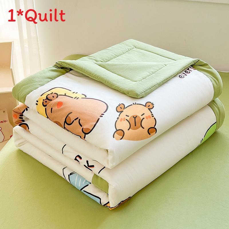 Bear Dog Capybara Flower Animal Print Summer Air Conditioner Quilt Home Use