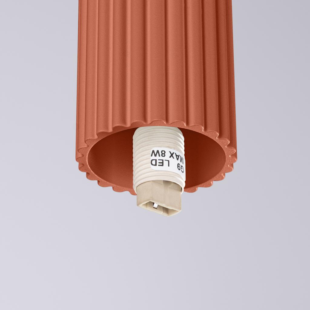 Plafon Halo Ip44 1 G9 Ochra Czerwona Alu Sollux Sl.1728