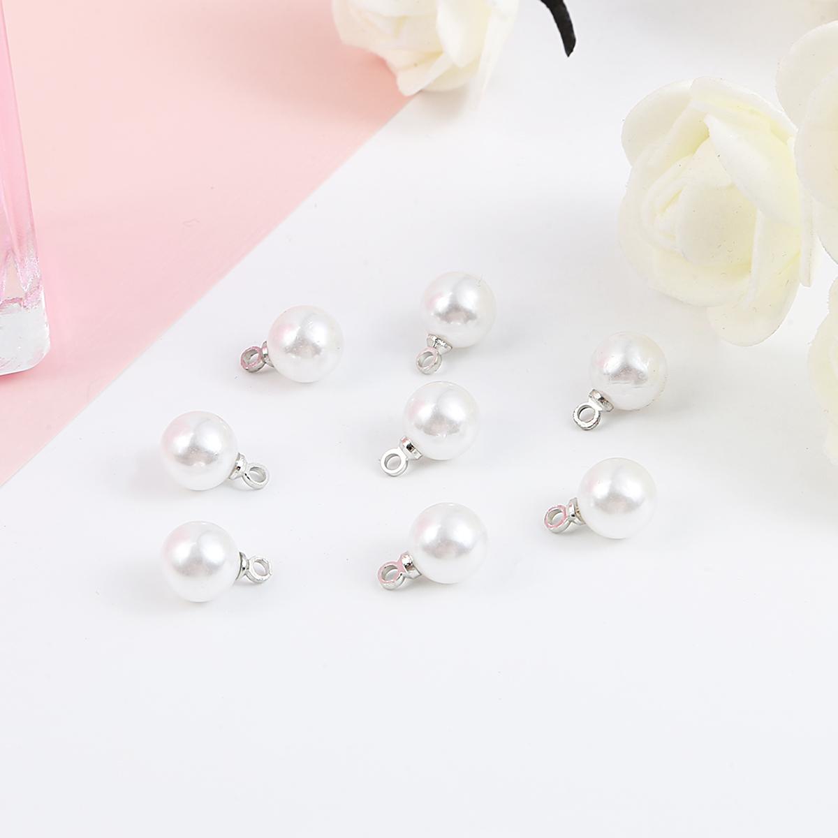 

6/8/10 мм, білий колір слонової кістки, круглий пластиковий акриловий АБС, імітація перлин, розсипчасті намистини для виготовлення ювелірних виробів 8mm