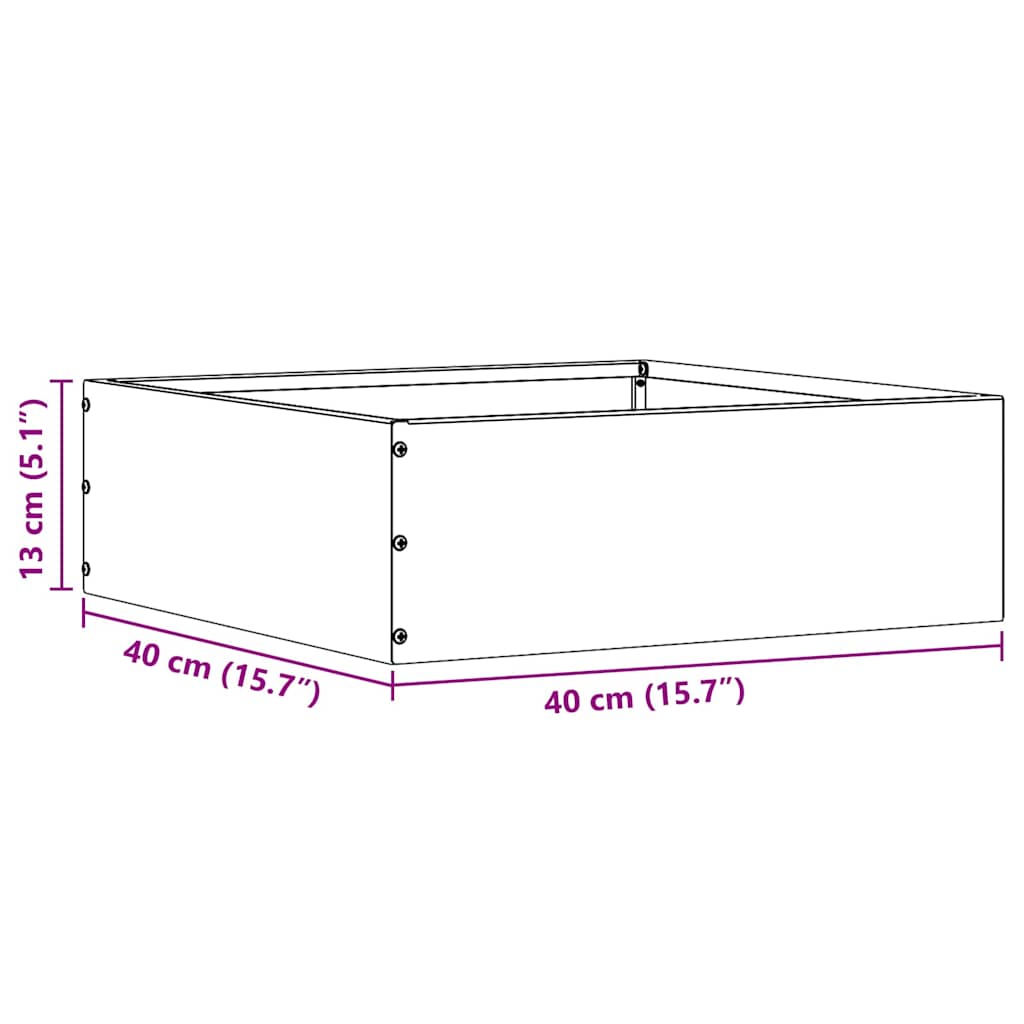 Lawn Edging Anthracite Grey 40 X 40 X 13 Cm Steel