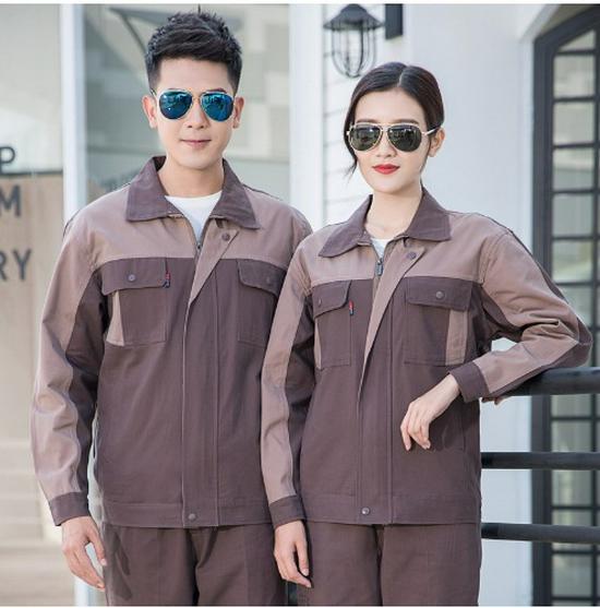 Men's Flame-Retardant Autumn/Winter Welding Workwear Set - Durable, Dirt-Resistant, Anti-Scald, Long-Sleeve Cotton Clothing for Auto Repair.