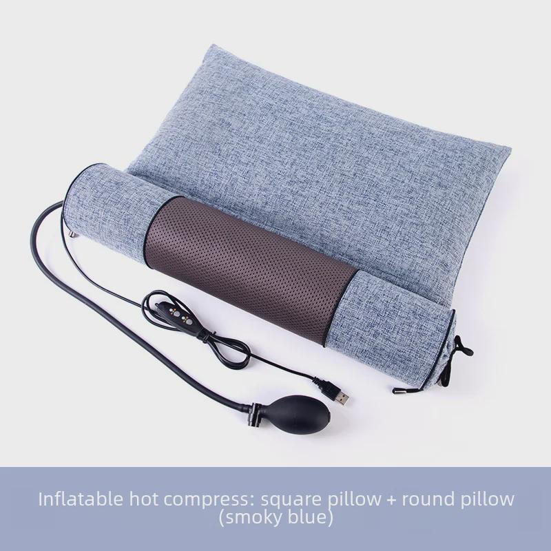 Cervical Pillow for Vertebra Support: Buckwheat & Cassia Seed Sleep Aid, Curvature Corrector Round Pillow