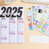 Decorative 2025 Calendar Planner Sheet Plastic Planning Wall Calendar  For School Office