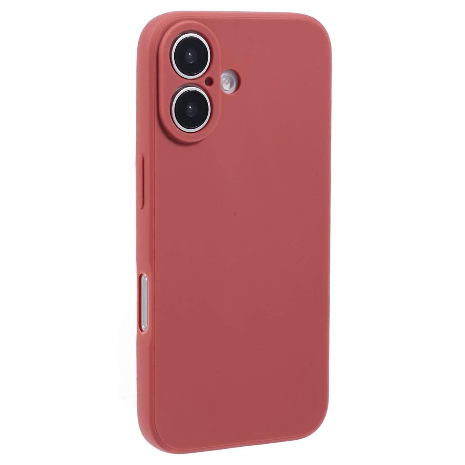 

Чехол для iPhone 16 с точными вырезами, TPU противоударный чехол для телефона с прямыми краями Red