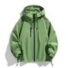 Men's and women's same mountaineering windproof jacket men's hooded couple's wear solid color charge jacket men's outdoor sports