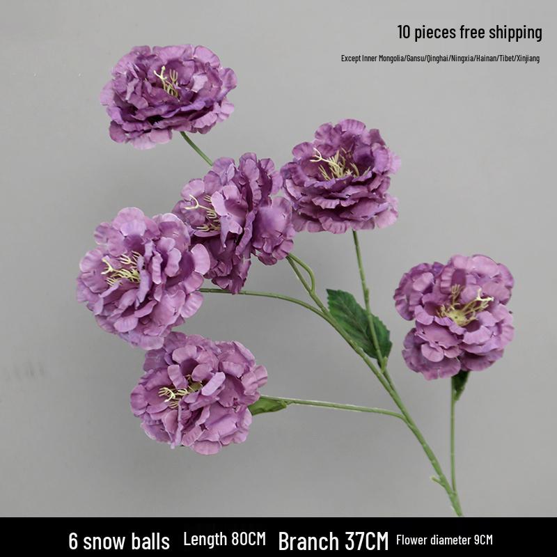 Purple Floral Wedding Arrangement - Silk Hydrangea, Rose, Bamboo Leaves & Grass for Flower Arches