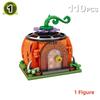 431Pcs 4 In 1 Halloween Pumpkin House Building Blocks City Kid Pumpkin Carriage Model Set Bricks Toys for Children Gift