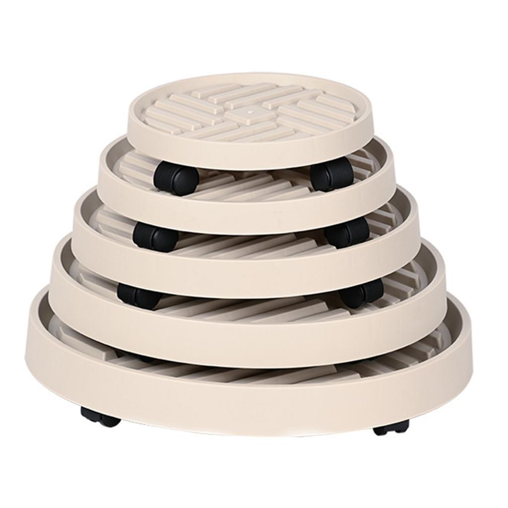 Estante con Ruedas Ventilado para Plantas Base Circular Ruedas de PU Sin Rayaduras Adecuado Para Macetas Pesadas de Jardín y Plantas en Maceta