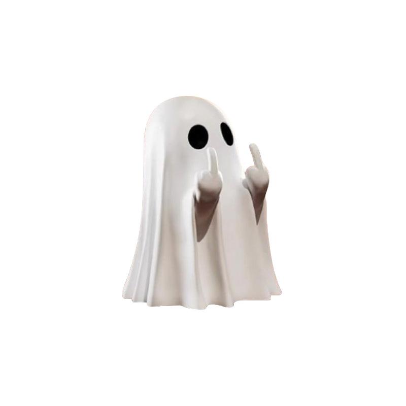 Middle Finger Cute Ghost Statue Multi Functional Ghost Statues Halloween Home Decorations Coffee Table Centerpieces Shelf